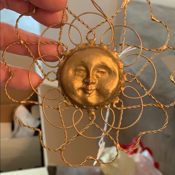 Holiday Gold Sun Metal Ornament - Picture 7 of 7